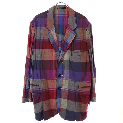Yohji Yamamoto POUR HOMME ヨウジヤマモト プールオム 1996SS 花と少年期 マドラスチェックレーヨンセットアップスーツ HF-J03-268 HF-P64-268 レッド系 ジャケットS パンツM 【中古】 ITBQVT1N6AMO Yohji Yamamoto POUR HOMME ヨウジヤマモト プールオム 1996SS 花と少年期 マドラスチェックレーヨンセットアップスーツ HF-J03-268 HF-P64-268 レッド系 ジャケットS パンツM 【中古】 ITBQVT1N6AMO