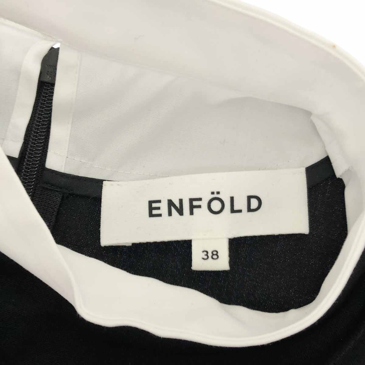 ENFOLD ����ե���� 23SS �쥤�䡼�ɥХ롼�󥹥꡼�֥ץ륪���С� 300GS830-1450 �֥�å��ߥۥ磻�� 38 ����š� ITQGD9W23J6W