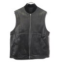 URU ウル 21SS GARDEN別注 ZIP-UP COW LEATHER VEST ジップアップカウレザーベスト 21SCL01GD ブラック F 【中古】 IT78S2DYFR5S