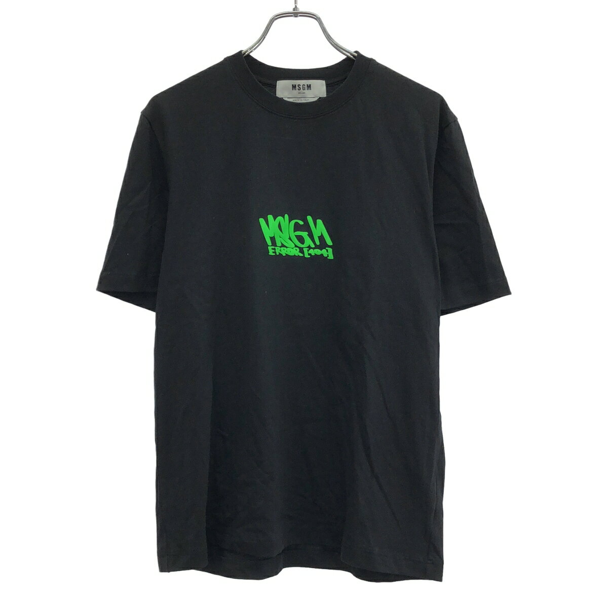 MSGM エムエスジーエム ロゴプリントTシャツ 3640MM146 ブラック S 【中古】 ITEEVW3BX6YO