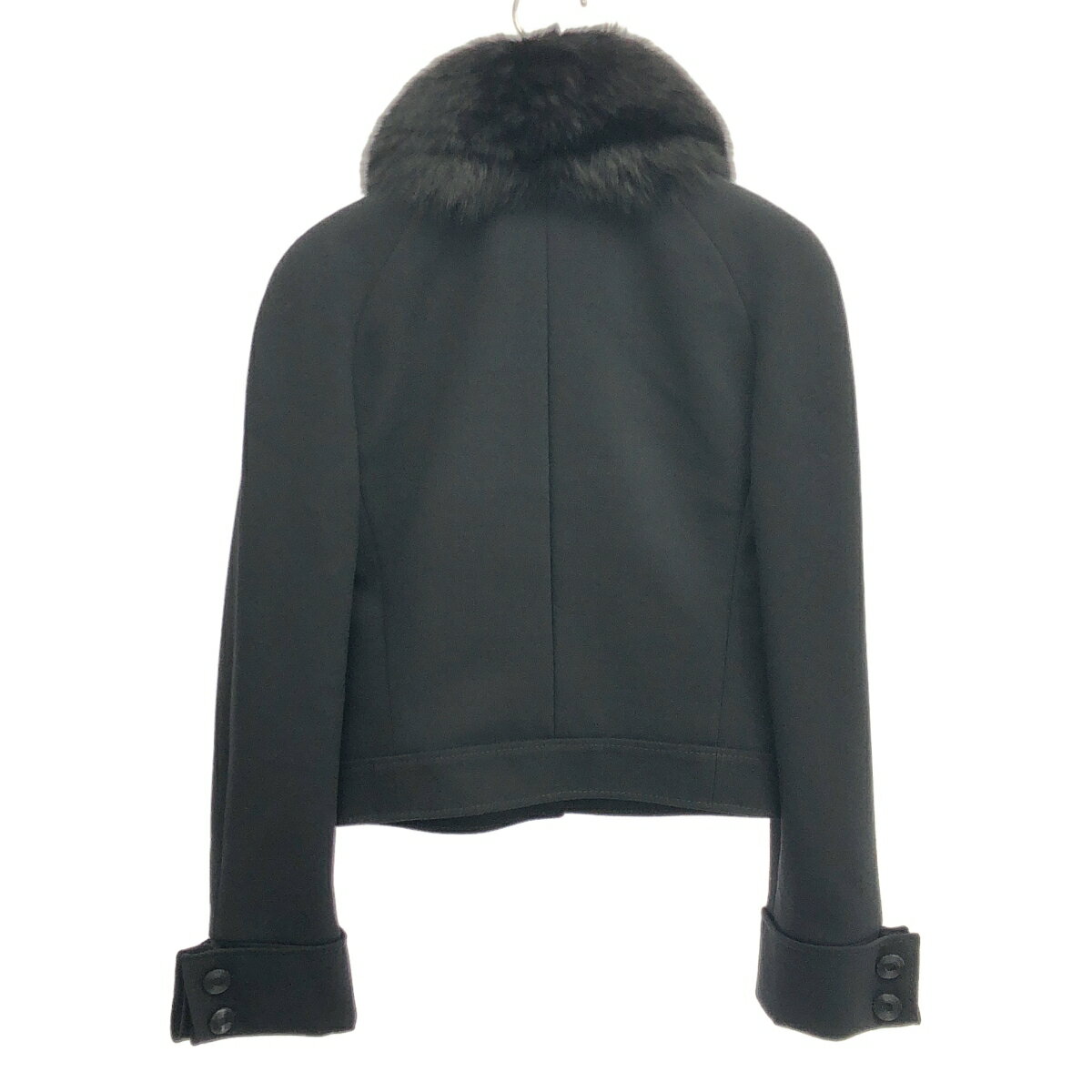 VALENTINO ヴァレンティノ 2000's バージンウールファージャケット&スカート セットアップ ブラック 4 【中古】 IT0JR7NWED32