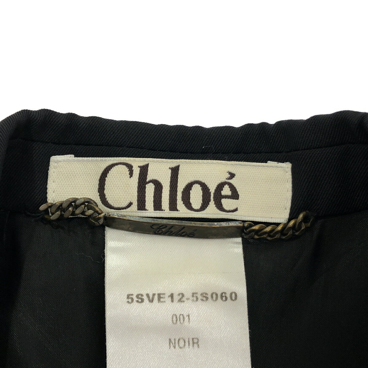 Chloe クロエ ウールテーラードジャケット 5SVE12-5S060 ブラック 34 【中古】 ITCM7TR1HW3K