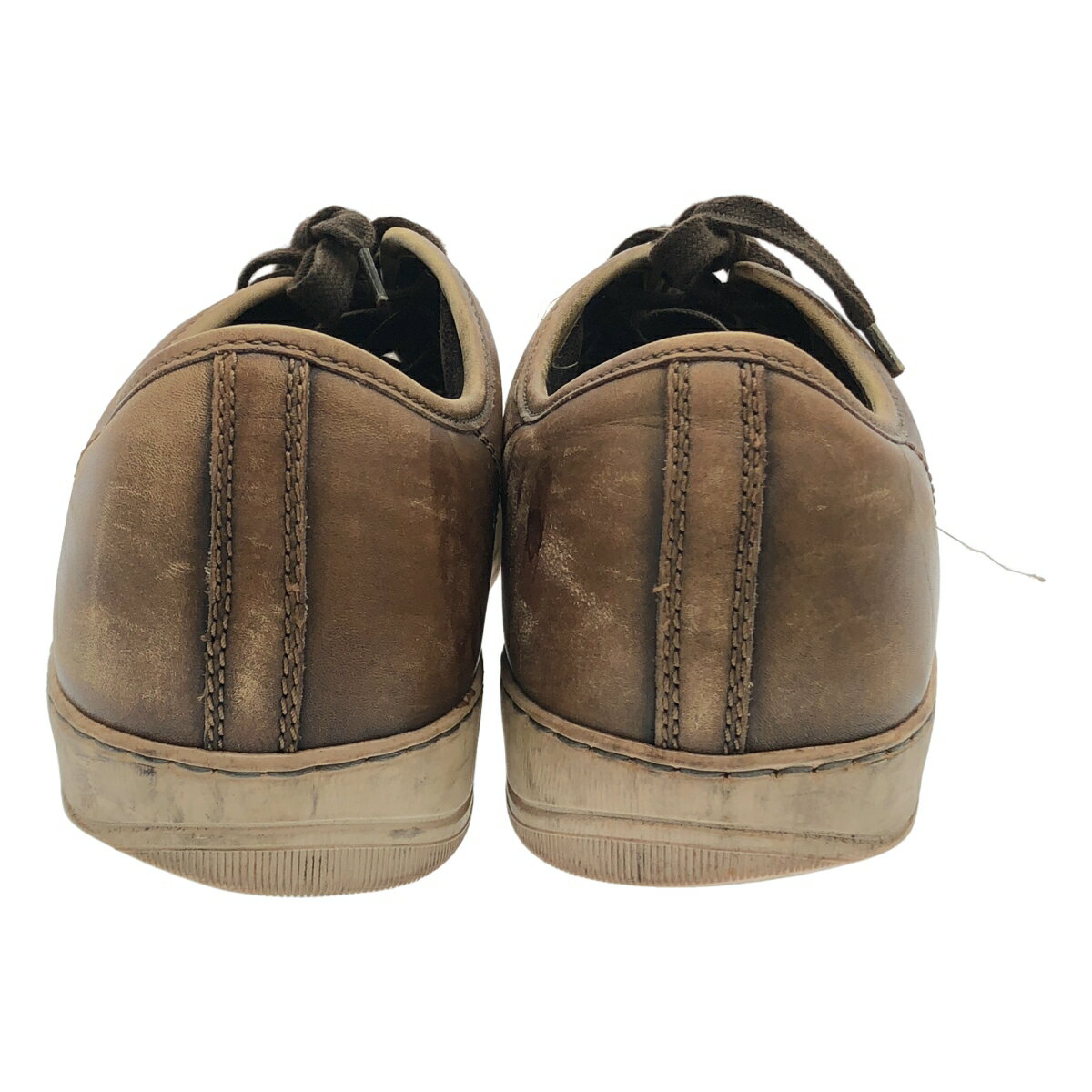 LANVIN ランバン ローカットレザースニーカー MBB1 VPA ブラウン 6 【中古】 IT8N7JYJ2BBI