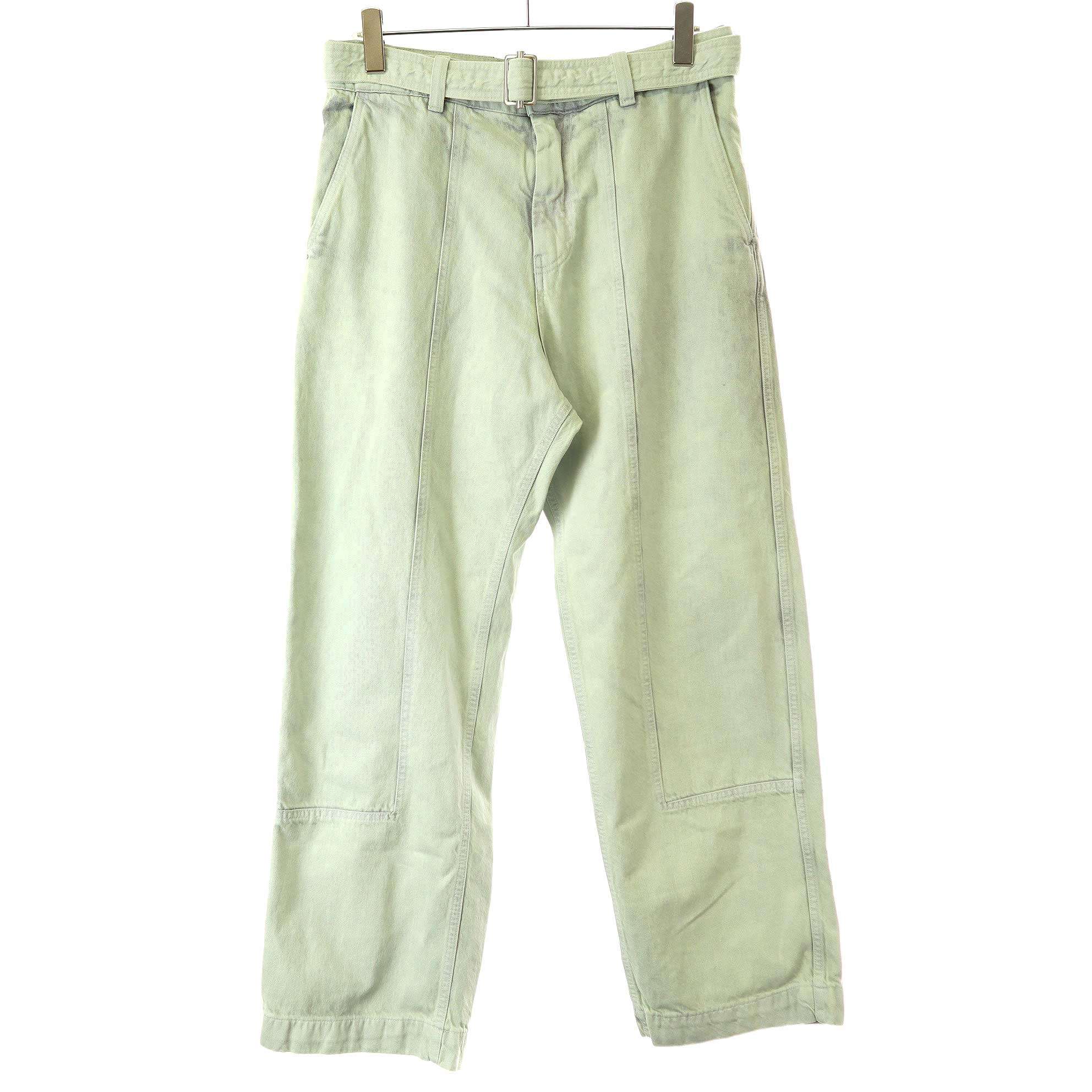 OAMC オーエーエムシー 24SS CORTES JEANS ケミカルウォッシュベルテッドデニムパンツ 24E28OAU42 グリーン 34  IT4Y5ZSML4IK