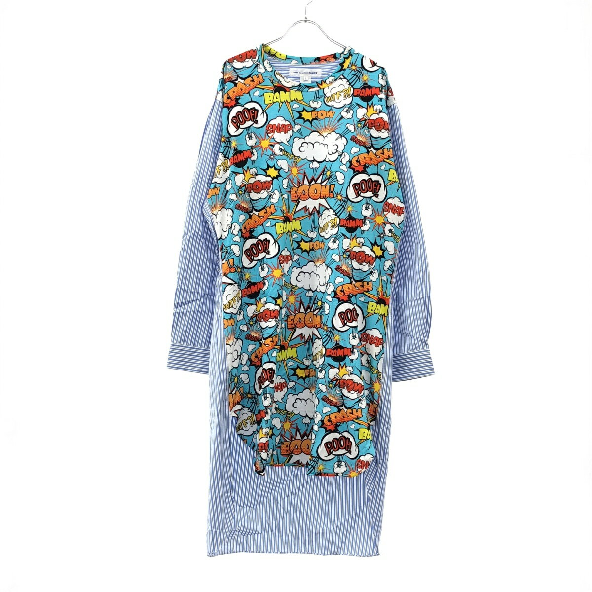 COMME des GARCONS SHIRT コムデギャルソンシャツ 19AW コミックプリントロングストライプシャツ W2711..
