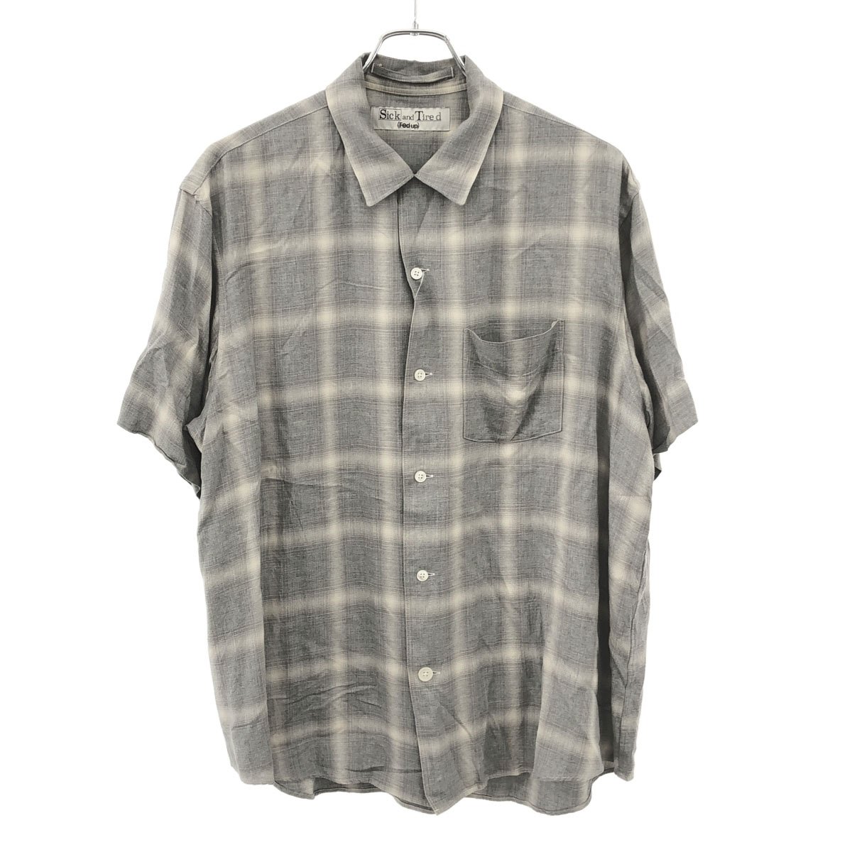 乐天商城 - sick abd Tired シックアンドタイランド HALF SLEEVE SHIRTS オンブレチェックシャツ グレー 2 【中古】 IT1BWW8ZL8SZ