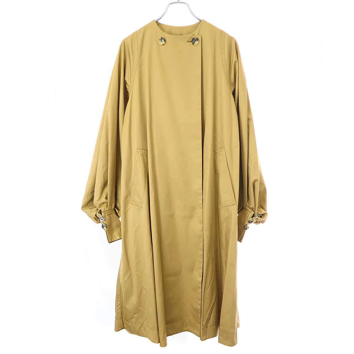 ELIN エリン ノーカラートレンチコート 11801-33-0601 ベージュ 36 【中古】 ITQHB15K9DTK