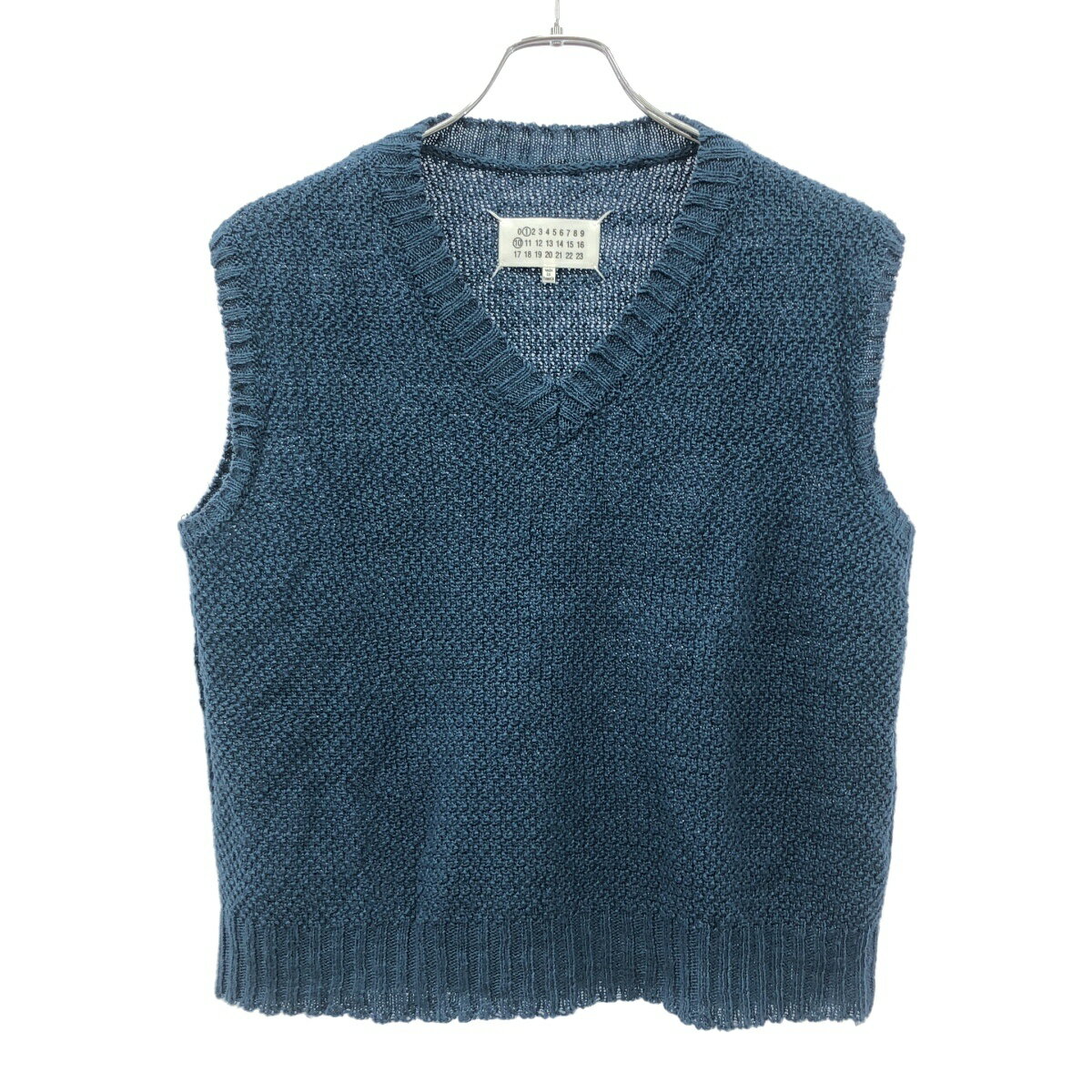 Rakuten - Maison Margiela1 10 メゾン マルジェラ 23SS ローゲージヘンプニットベスト S51FB0076 ブルー系 M 【中古】 ITG72CBW7TY8