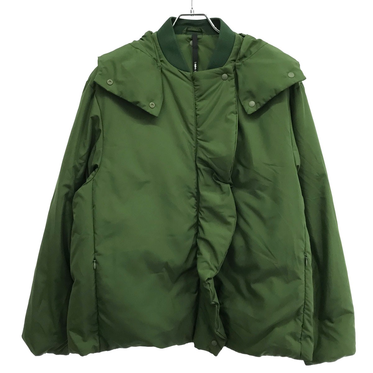 SARA lanzi サラ ランツィ 22AW PUFFER HOODIE JACKET パファーダウンジャケット グリーン S  ITYHCN5KT8QD