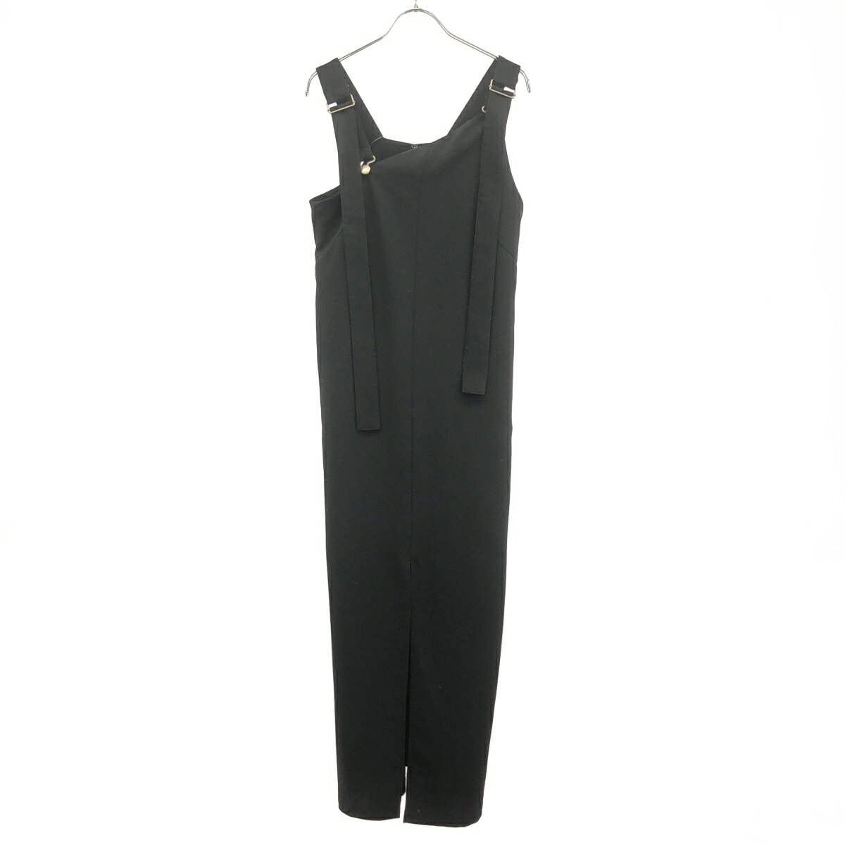 Rakuten - CLANE クラネ 23SS SLANT LINE SALOPETTE ONE PIECE スラントラインサロペットワンピース 14112-5232 ブラック 1 【中古】 ITNNXKJCV4WS