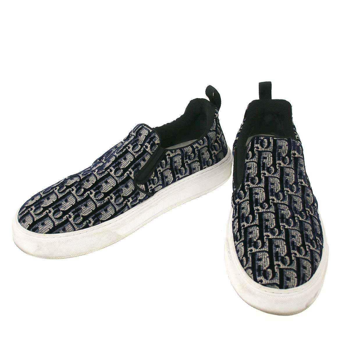 Christian Dior クリスチャンディオール Solar ソーラー オブリークベルベットスリッポンスニーカー ミックス 42 【中古】 IT8236EX6OS4