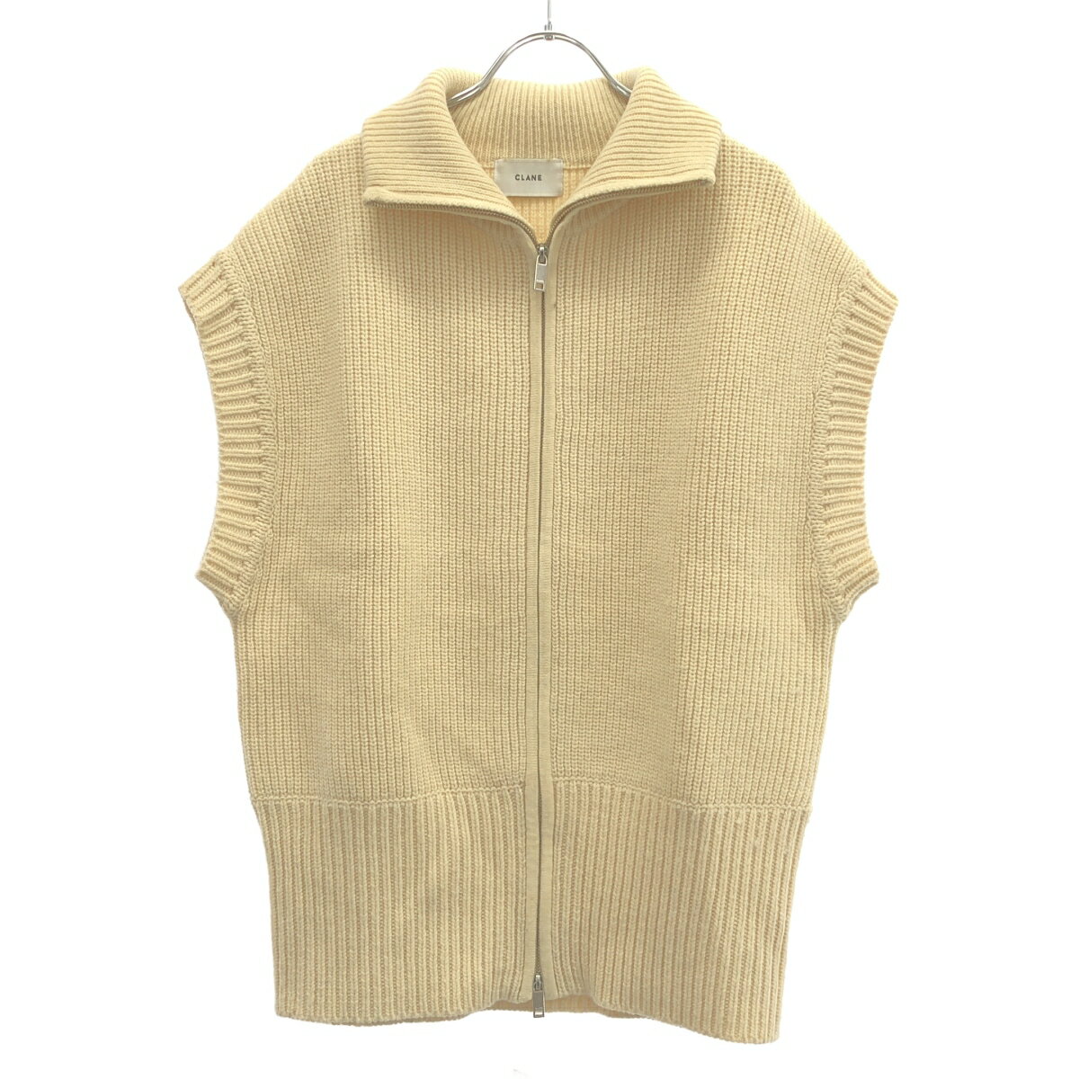 CLANE クラネ ZIP COLLAR KNIT VEST ジップカラーニットベスト 13106-2082 アイボリー 2 【中古】 IT4AYJNEFMV6のサムネイル