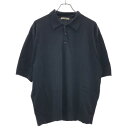 AURALEE オーラリー 23SS SUPER HIGH GAUGE COTTON KNIT POLO ニットポロ A23SP03PD ネイビー 5 【中古】...