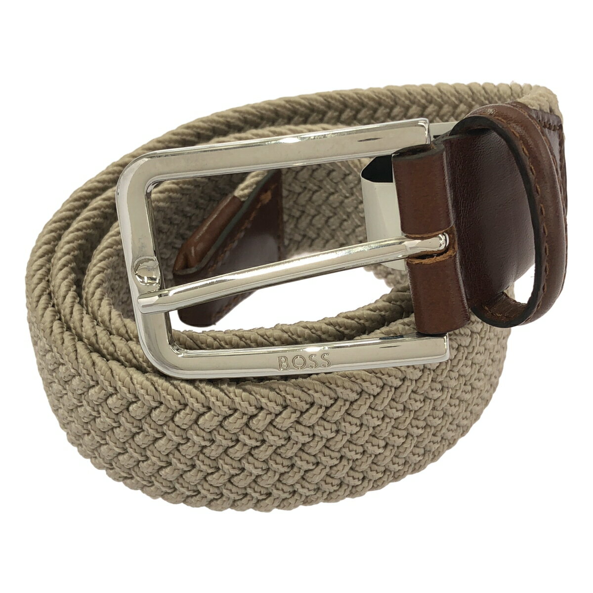 美品 HUGO BOSS ホワイトミンク アンゴラ カシゴラ ベルト ロング BOSS - Long knitted cardigan with collar - White