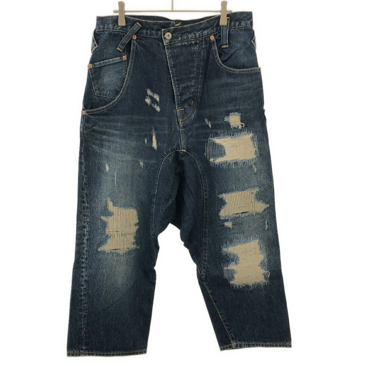 希少　GANRYU ストレッチ　サルエル　デニム　パンツ　 Lサイズ 楽天市場】ganryu サルエル デニム（メンズファッション）の通販