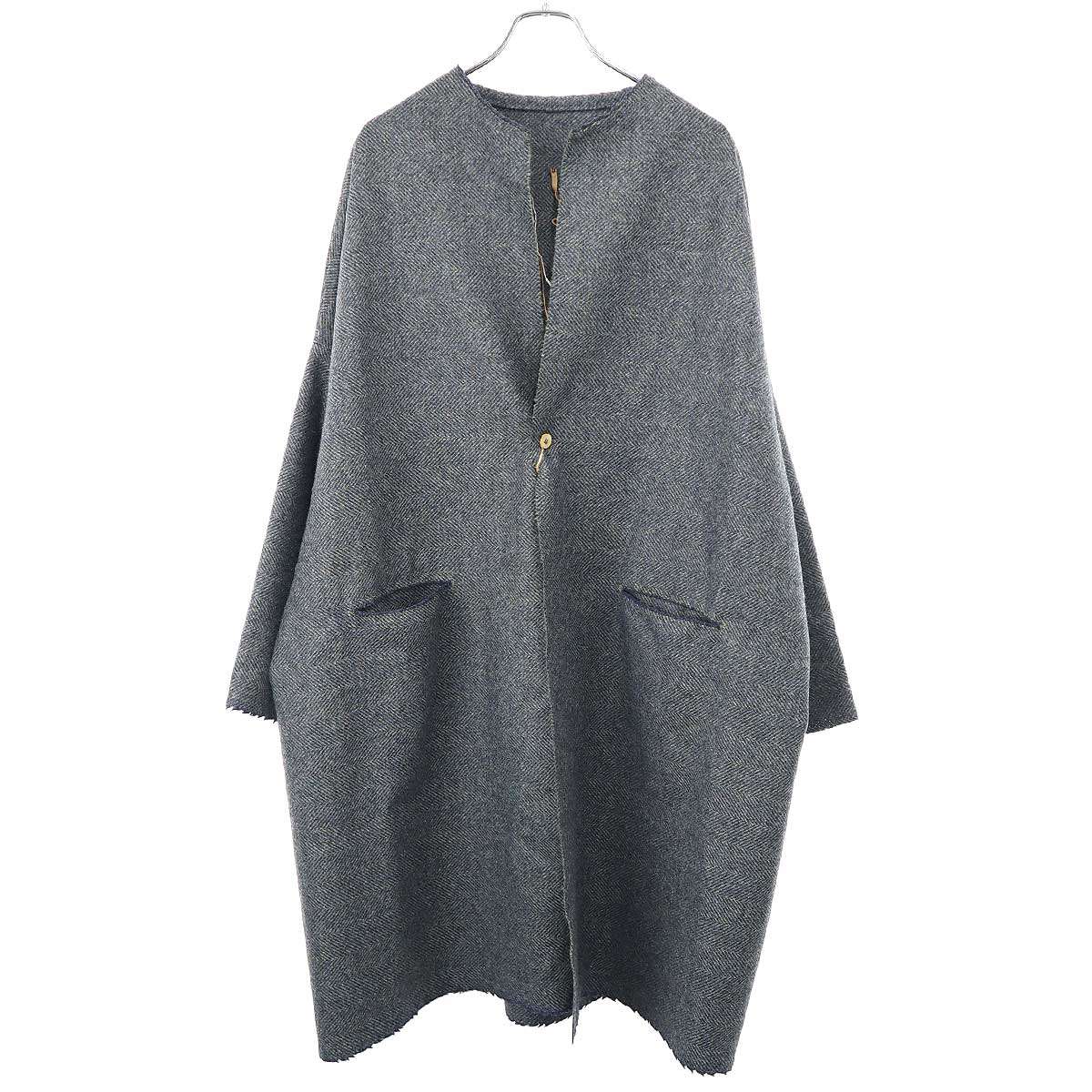 Isabella Stefanelli イザベラステファネリ ヴァージニアムーンツイードヘリンボーン羽織コート (XI)-V..