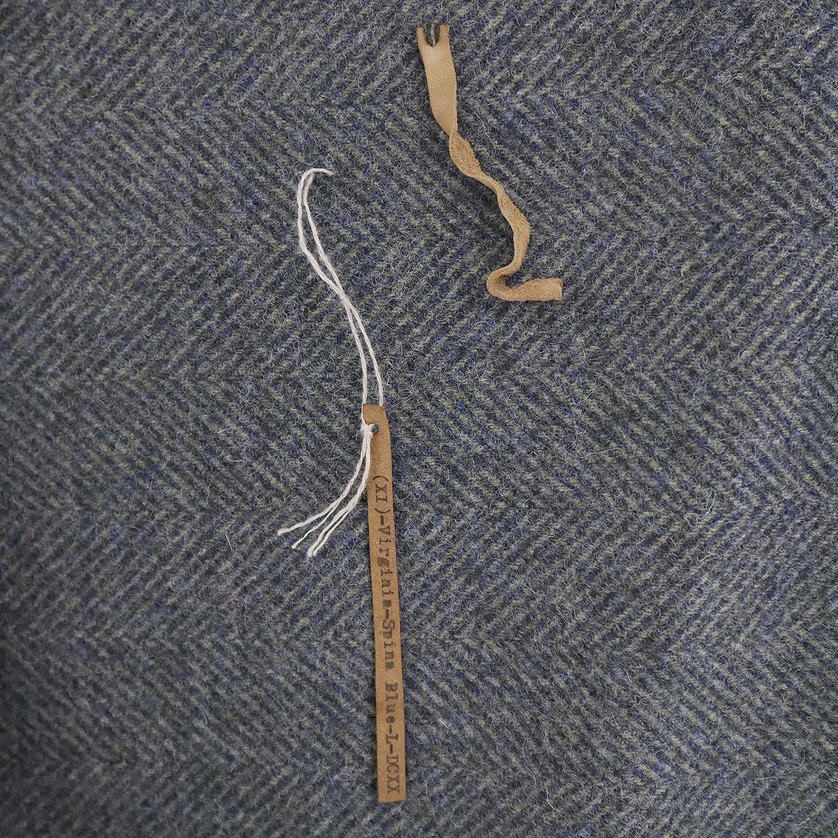 Isabella Stefanelli イザベラステファネリ ヴァージニアムーンツイードヘリンボーン羽織コート (XI)-Virginia-Spina Blue-DCXX グレー L 【中古】 ITNSYKE42Z4U