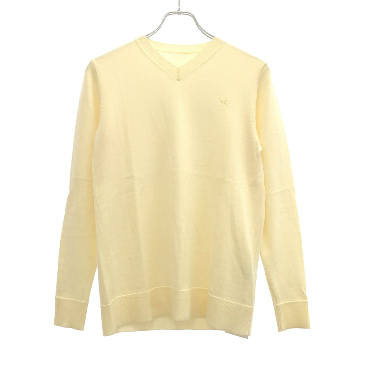 1piu1uguale3 ウノピゥウノウグァーレトレ BASIC V-KNIT Vネックニットセーター MRK169 WOL090 アイボリー 3 【中古】 ITKH3DHS030O