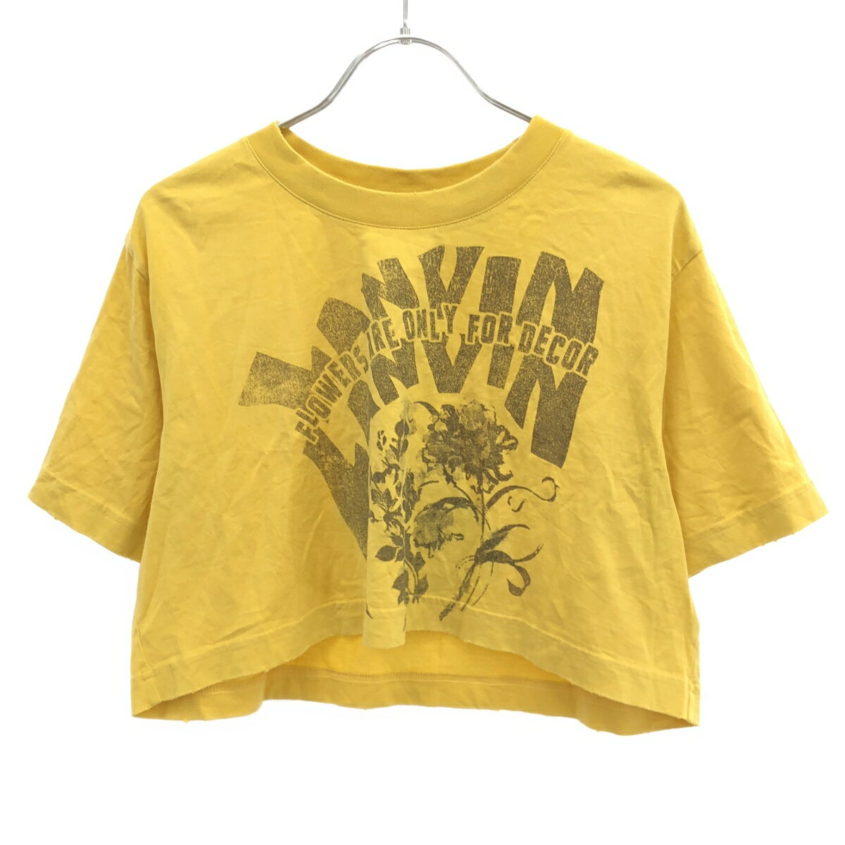 樂天商城 - LANVIN ランバン 24SS Future コットンクロップドTシャツ イエロー S 【中古】 ITKP0X44XUVK