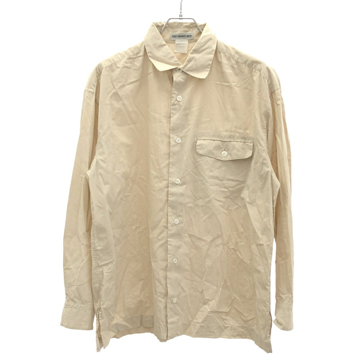 ISSEY MIYAKE MEN イッセイミヤケ メン ポケットコットンシャツ ME17-FJ327 ベージュ 2 【中古】 ITQO8..