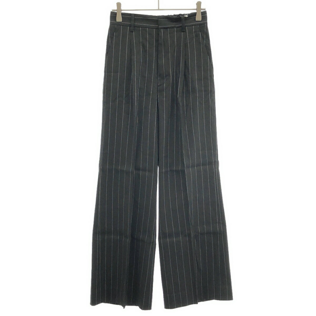 Rakuten - Plage プラージュ 25SS stripe スラックスパンツ 25030922713020 ブラック 34 【中古】 ITXDV0J7TLR4