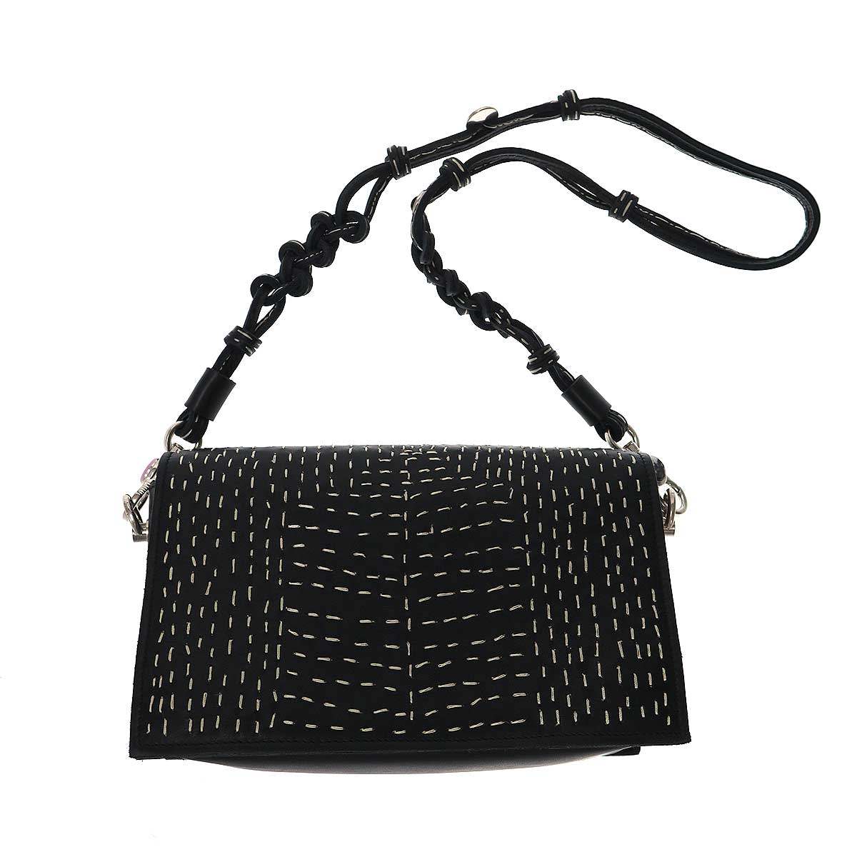 Rakuten - BYREDO バイレード Kantha The Whoo bag カンタ ザ フー レザーショルダーバッグ ブラック 【中古】 IT3SH9YV67AL