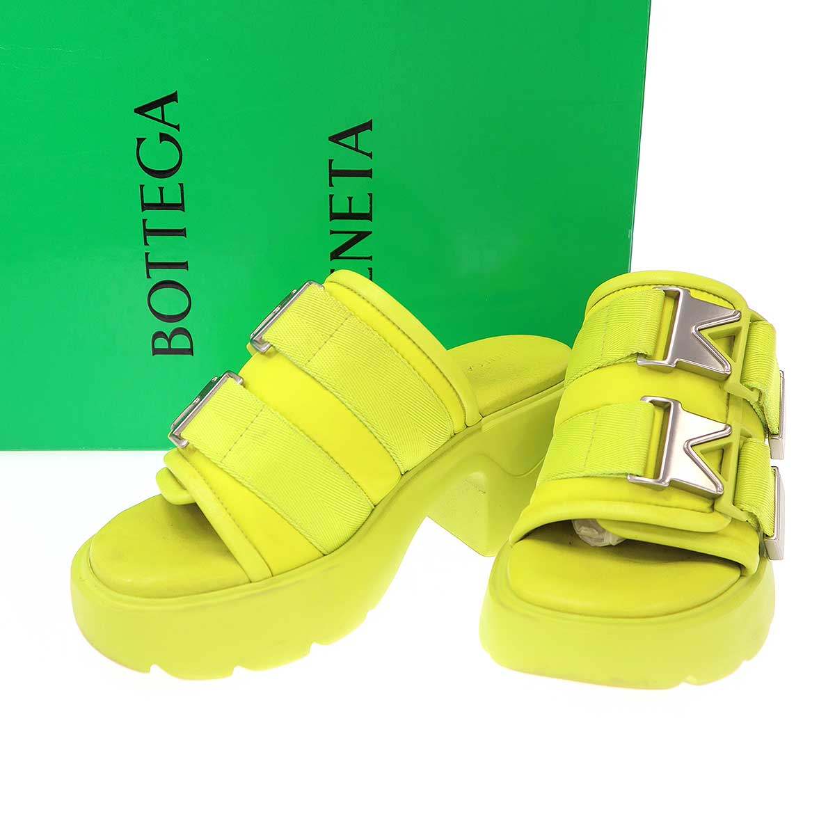 BOTTEGA VENETA ボッテガヴェネタ Flash Sandals フラッシュ サンダル イエロー 38 【中古】 ITVB234V98IQ