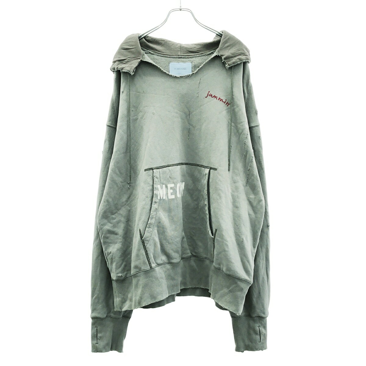 乐天商城 - 71 MICHAEL ミシェル AGING HOODIE パーカー グレー L 【中古】 IT4UVFW8R4M8