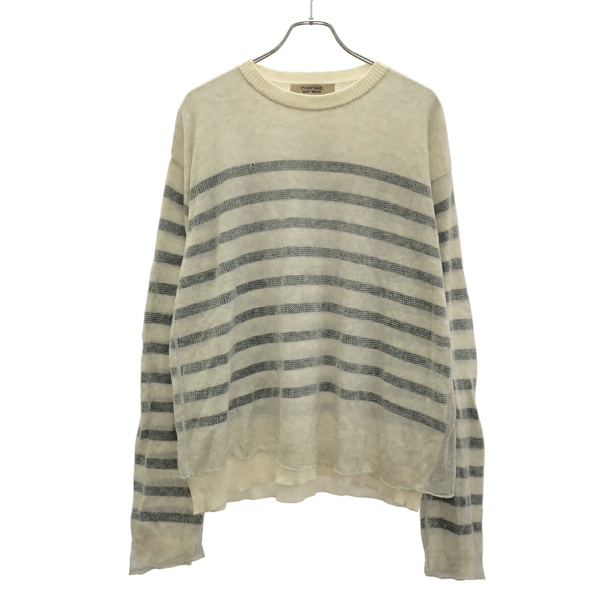 其它 - 71 MICHAEL ミシェル 25SS plain×striped double pullover ニットセーター MC251K028 ホワイト L 【中古】 IT5SLNMI8JNV