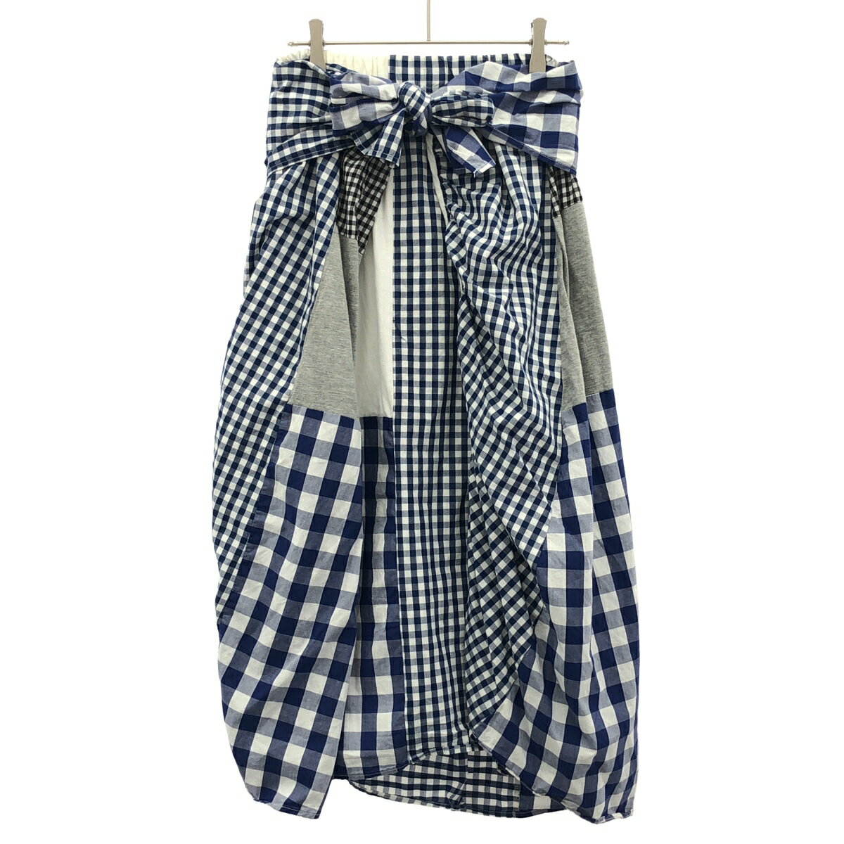 ZUCCA ズッカ 2008SS パッチワークアシンメトリーギンガムスカート ZU81JG197 ブルー系 M 【中古】 ITG7ORFZFXV4(4)