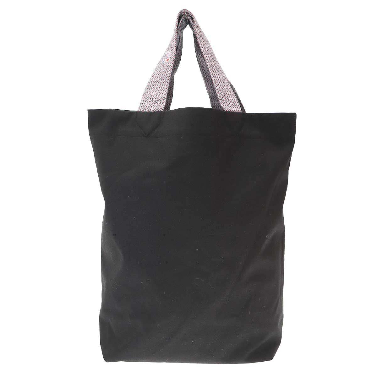 HERMES エルメス プティアッシュ ネクタイ トート バッグ ブラック 【中古】 ITHHFCMU8M0S