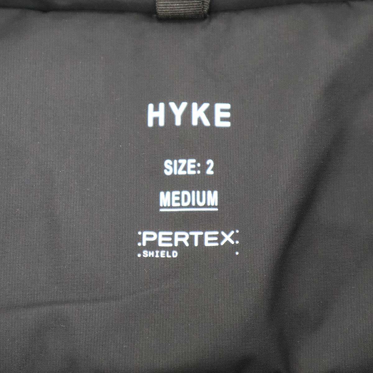 HYKE ハイク 24AW GENDERLESS PERTEX PUFF JACKET パファージャケット 242-27063 ブラック 2 【中古】 ITK8P935ORJK