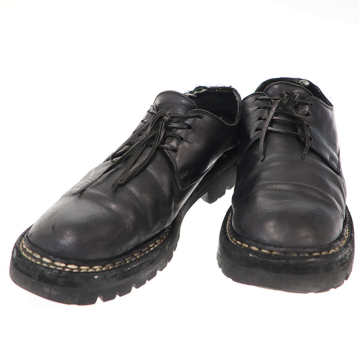GUIDI グイディ Horse Full Grain Classic Derby Shoes レザーダービーシューズ 792V ブラック 42 【中古】 IT8K6A50NSDW
