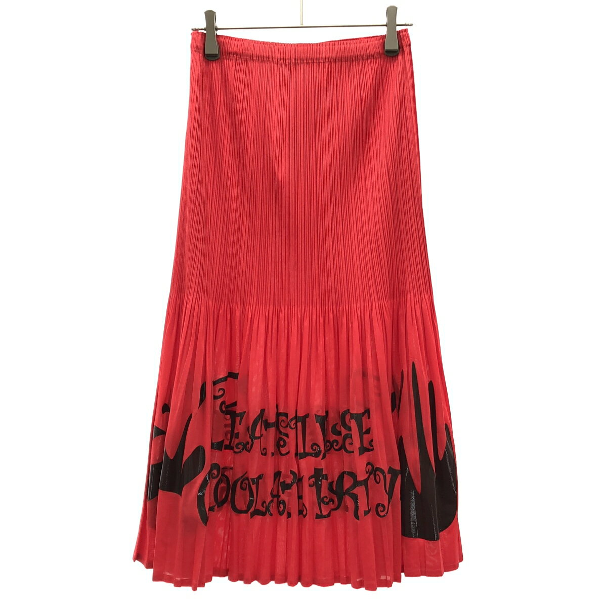 PLEATS PLEASE ISSEY MIYAKE プリーツプリーズ イッセイミヤケ Chocolate Party シリコン プリーツデザインスカート PP71-JG932 レッド 1 【中古】 ITIKNEWO8BUG