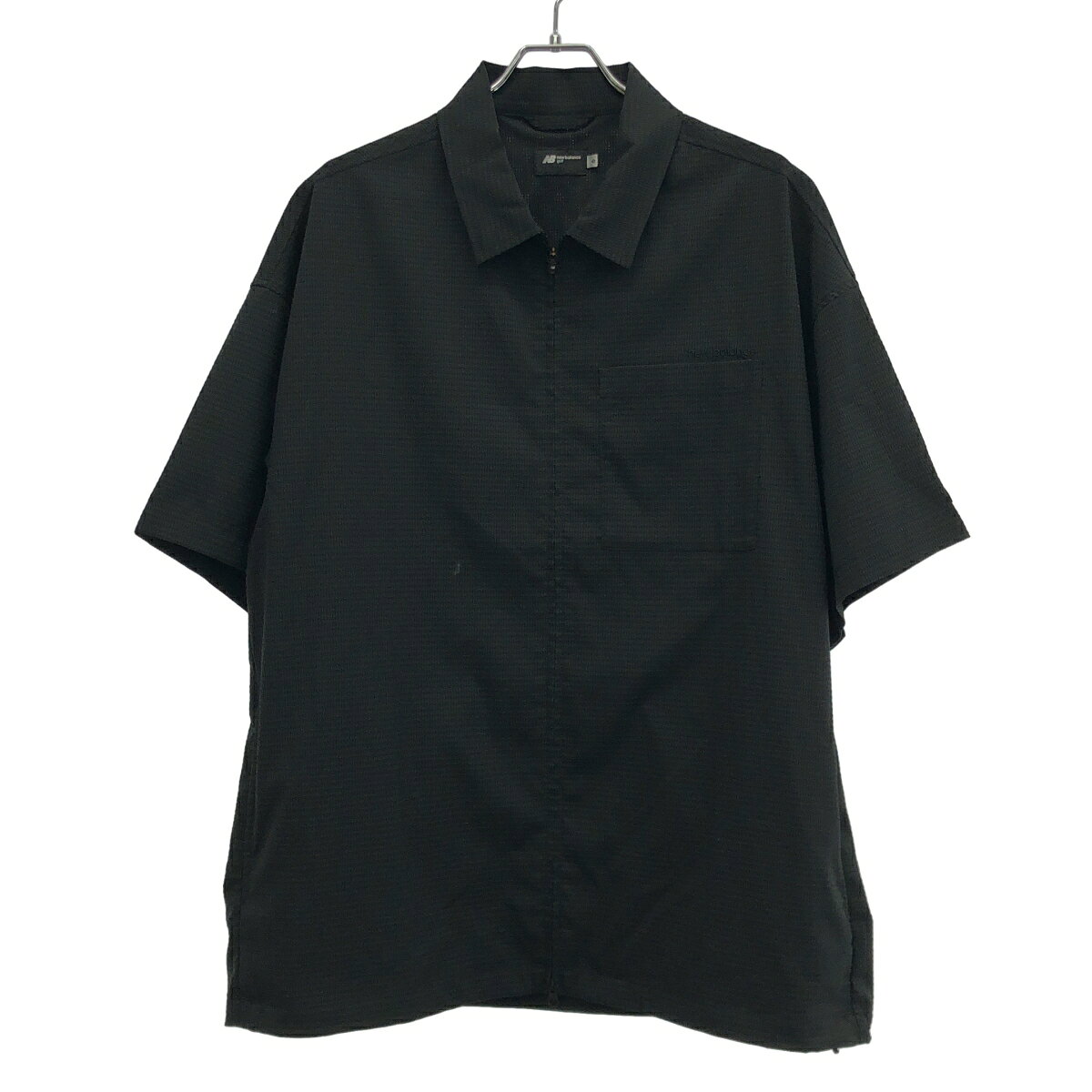 NEW BALANCE GOLF ニューバランス ゴルフ ADVANCEDPAC ショートスリーブジップシャツ 012-5120102 ブラック系 6 【中古】 ITDP38BPFW3G