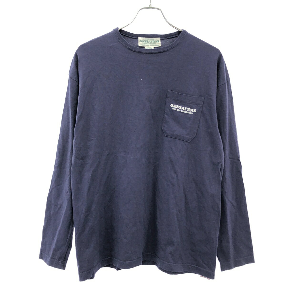 乐天商城 - SASSAFRAS ササフラス 刺繍ポケット ロングスリーブTシャツ パープル M 【中古】 ITXGAH7WEIAG