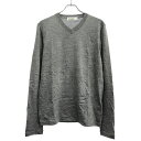 JIL SANDER ジルサンダー 7AW Vネックウールニットセーター JSUM75101 グレー 50 【中古】 ITCZOOI7AQN4