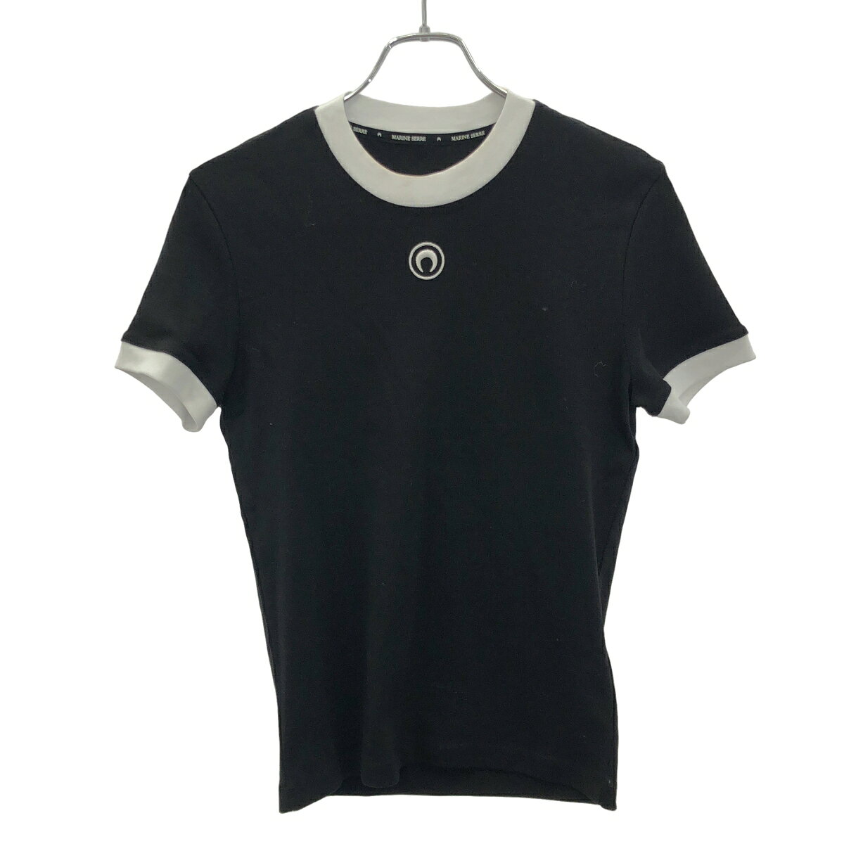 MARINE SERRE ブラック クロップドTシャツ 正規品 Tシャツ クロップド MARINE SERRE(マリーンセル) - ブランド通販のBUYMA