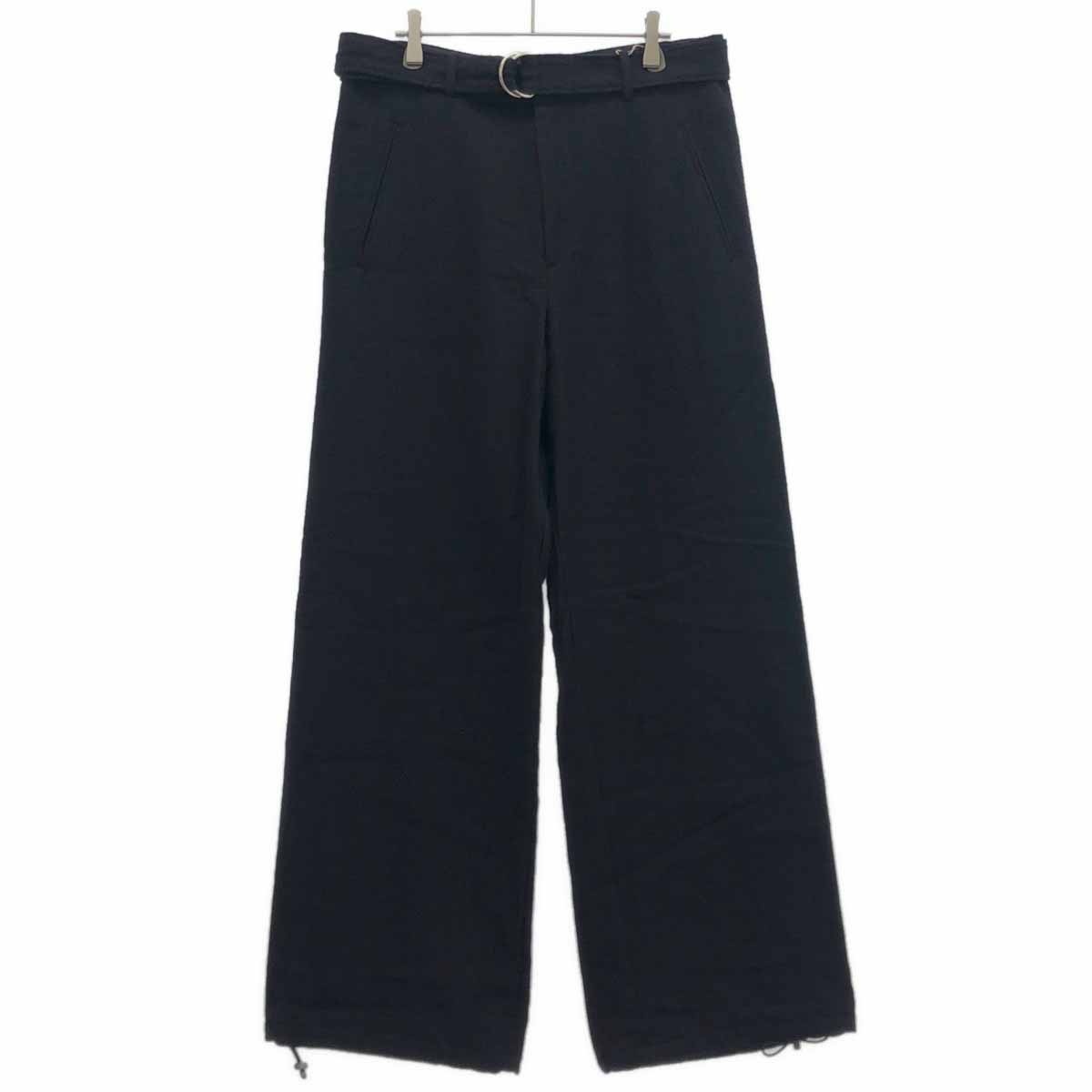 Rakuten - mando マンド 25AW wool linen belted pt ウールリネンベルテッドパンツ 25398-002 ネイビー 2 【中古】 ITEE8GGXXRW8