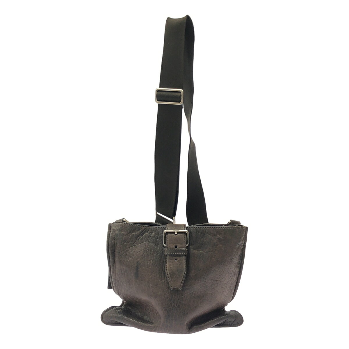 C, D, T, R, W - JIL SANDER ジルサンダー レザーショルダーバッグ ブラウン 【中古】 ITJ84VRFLEMP