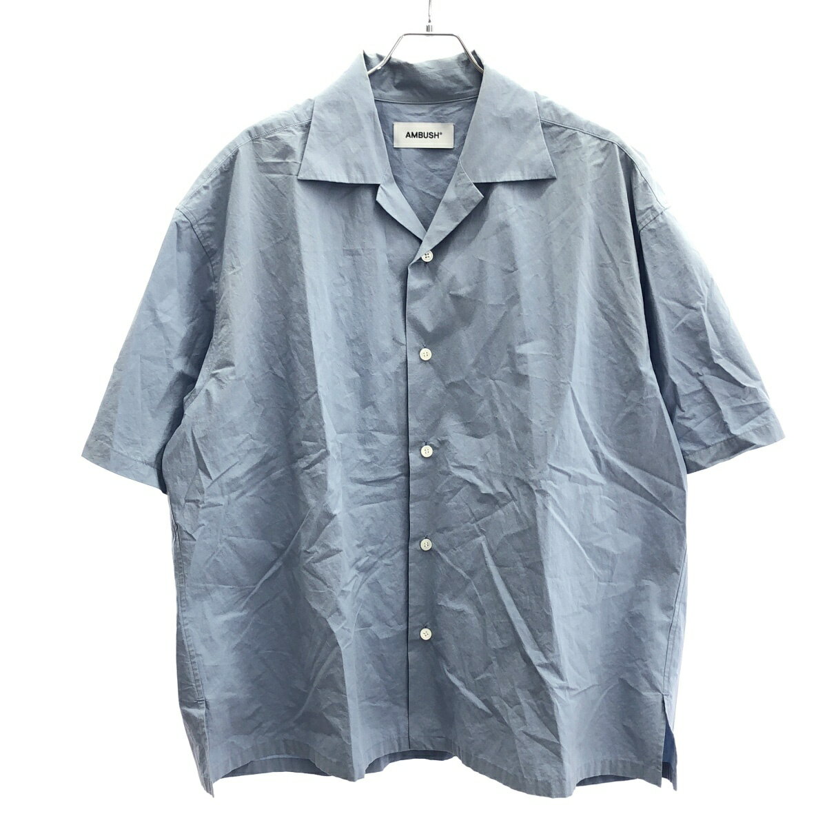 AMBUSH アンブッシュ BACK LOGO PRINT SHIRT バックロゴプリントオープンカラーシャツ 12114583 ブルー 46 【中古】 IT7Y9FJKI4LC