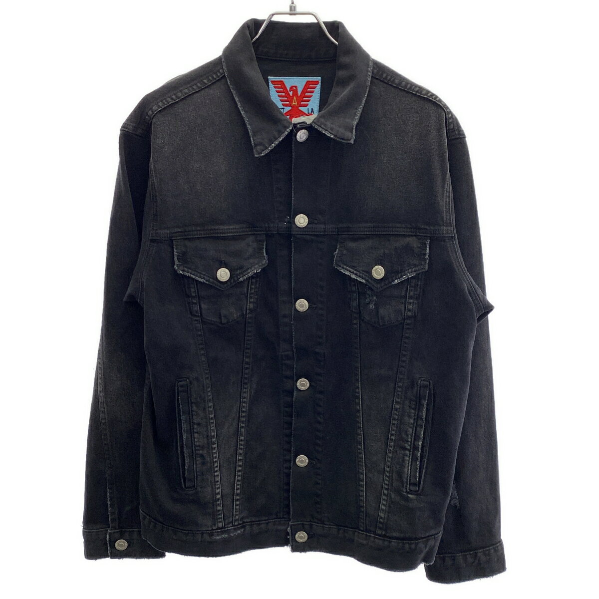 乐天商城 - ADAPTATION アダプテーション Warren Lotas ペイントデニムジャケット ブラック S 【中古】 ITCVJHTSCWHW