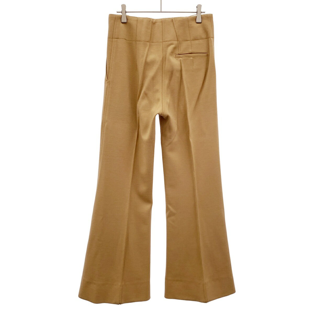 CELINE by Phoebe Philo セリーヌ フィービーファイロ ウールフレアトラウザーパンツ 2 1P58/7370 ベージュ 36 【中古】 IT6RZHDY2LQW