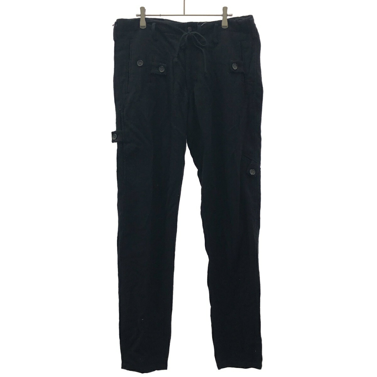 Rakuten - Yohji Yamamoto POUR HOMME ヨウジヤマモト プールオム 09AW ウールイージーパンツ HZ-P53-121 ブラック 2 【中古】 ITDHDCMG04BK
