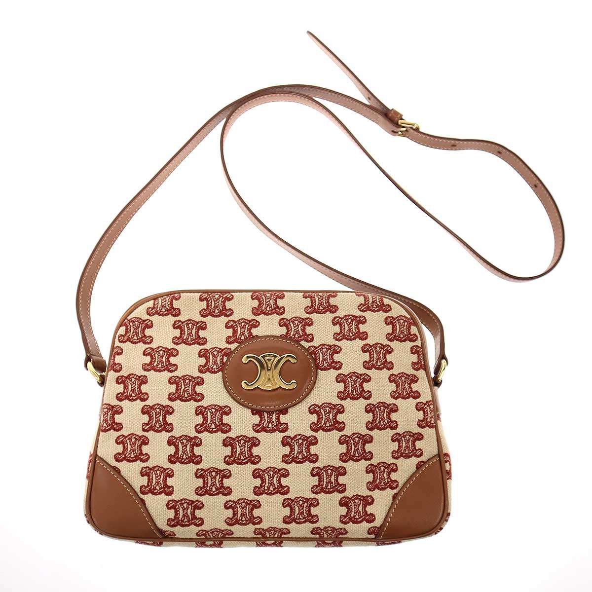 Rakuten - CELINE セリーヌ Camera Bag in Textile with Triomphe Embroidery トリオンフ エンブロイダリー カメラショルダーバッグ 【中古】 ITXR2WZA4GEY