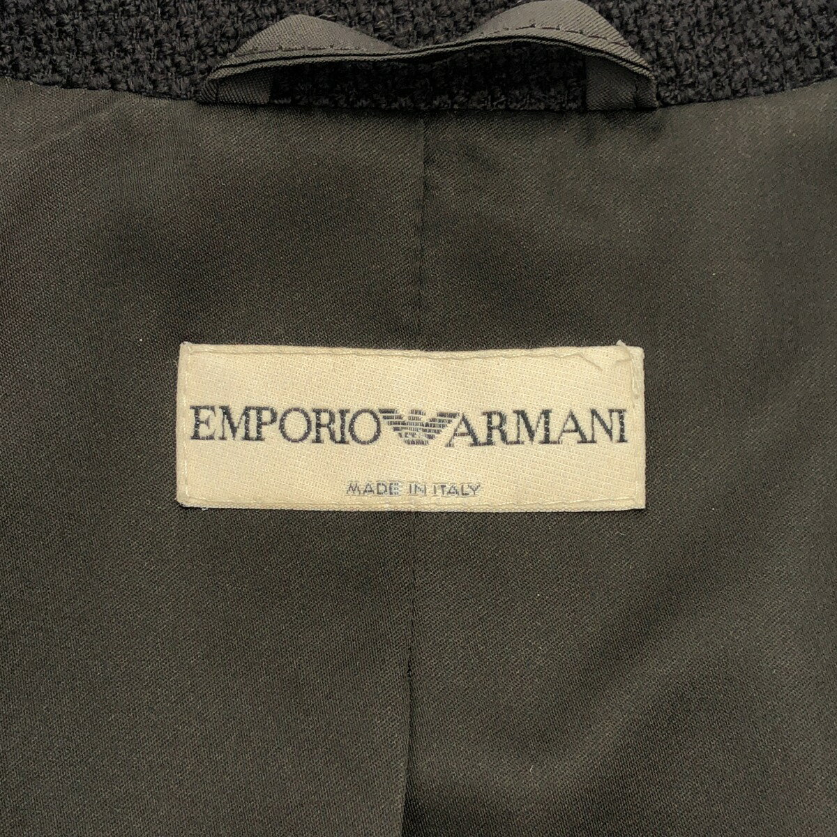 EMPORIO ARMANI エンポリオアルマーニ 2005 ビッグブローチジャケット W2G11T ブラウン 38 【中古】 IT73SX6VBAEW