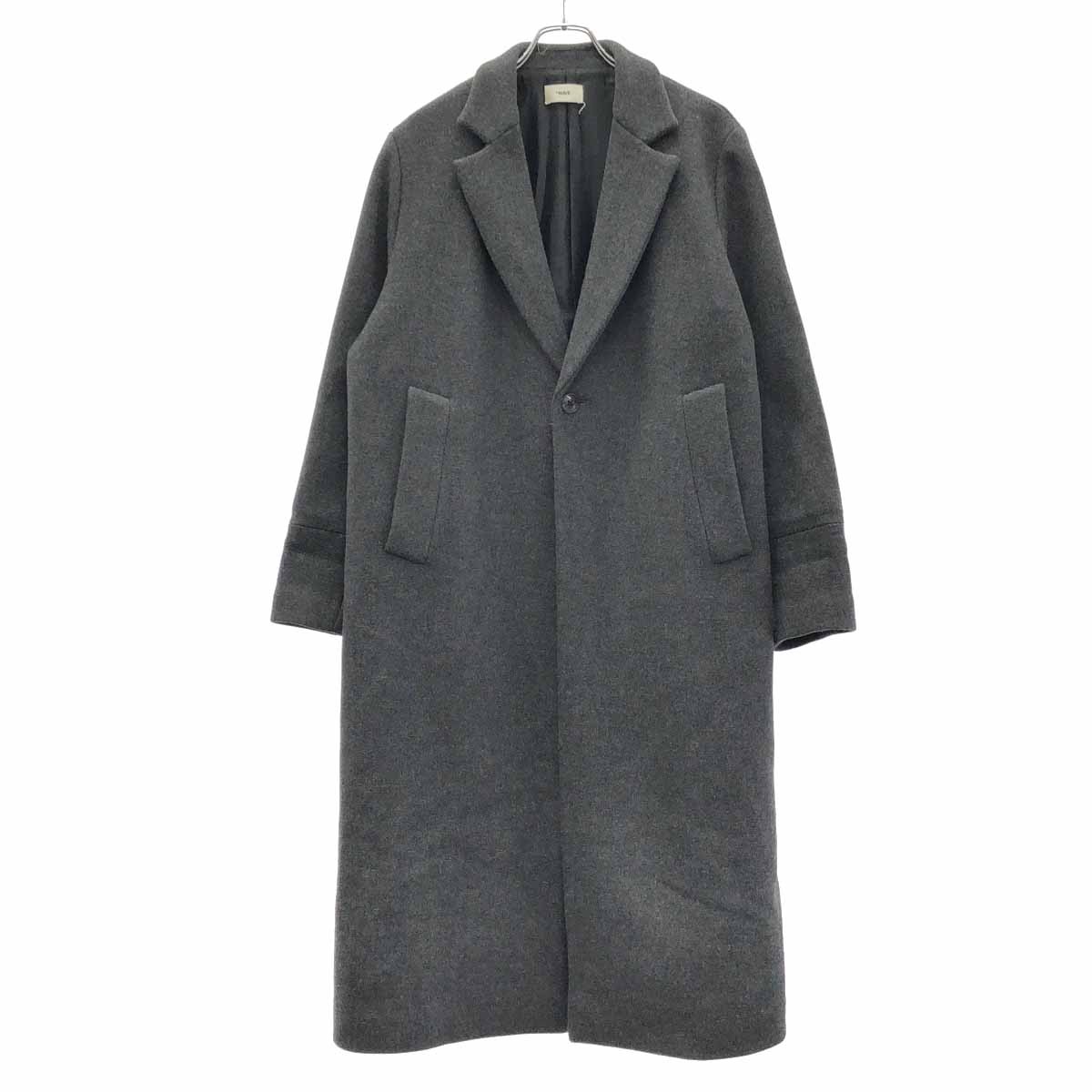 ReNAVE リネイヴ ウールメルトンロングコート CONV4022 グレー 【中古】 ITFXX9TOUTPE