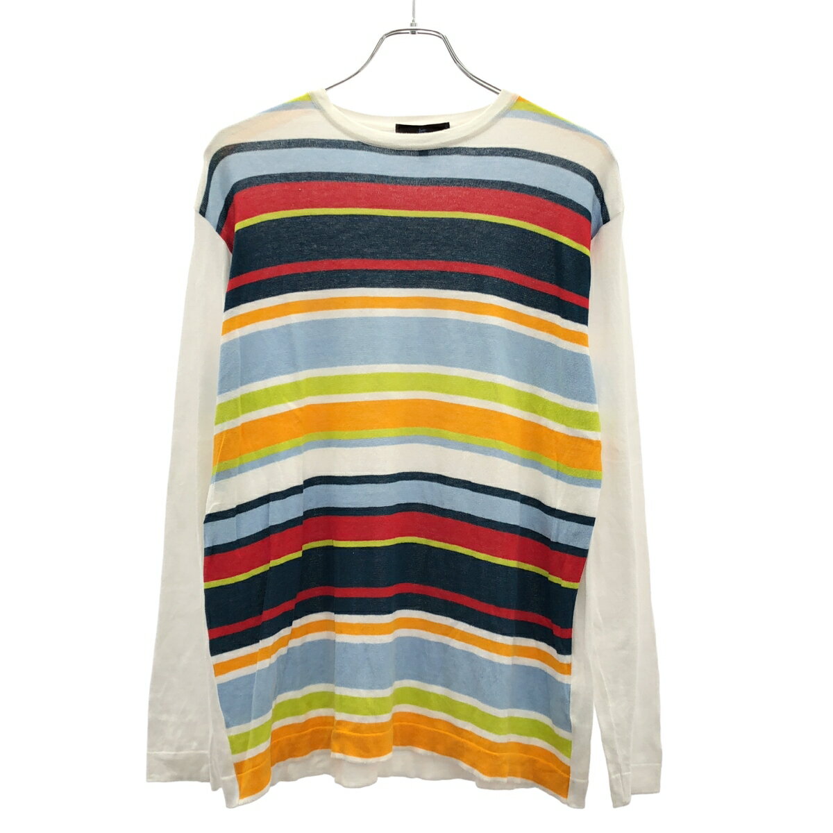 ETRO エトロ マルチボーダー コットンニットセーター ミックス M 【中古】 IT4574FNI64M