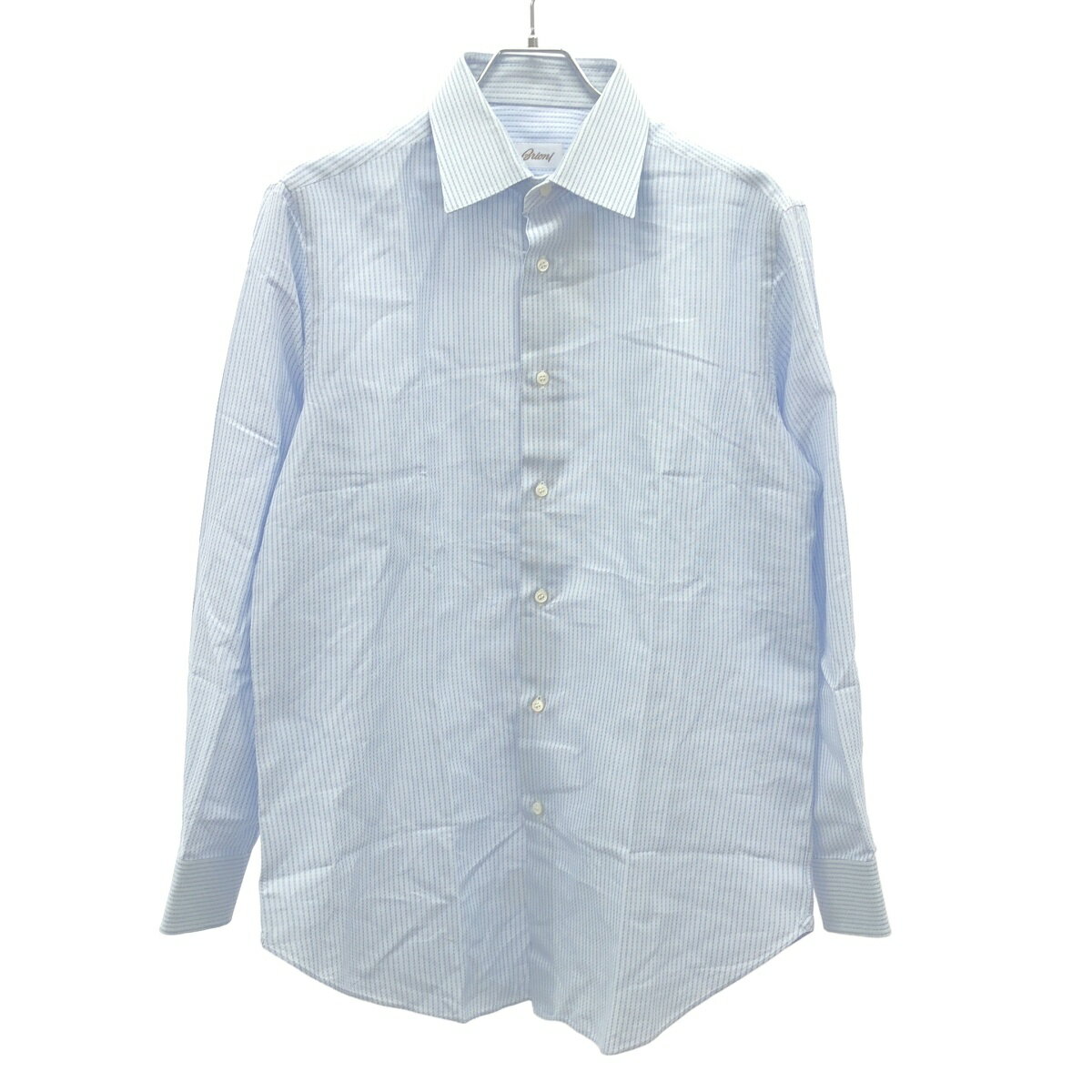 Rakuten - Brioni ブリオーニ 総柄コットンシャツ ブルー 40 【中古】 IT5XN5HT4S58