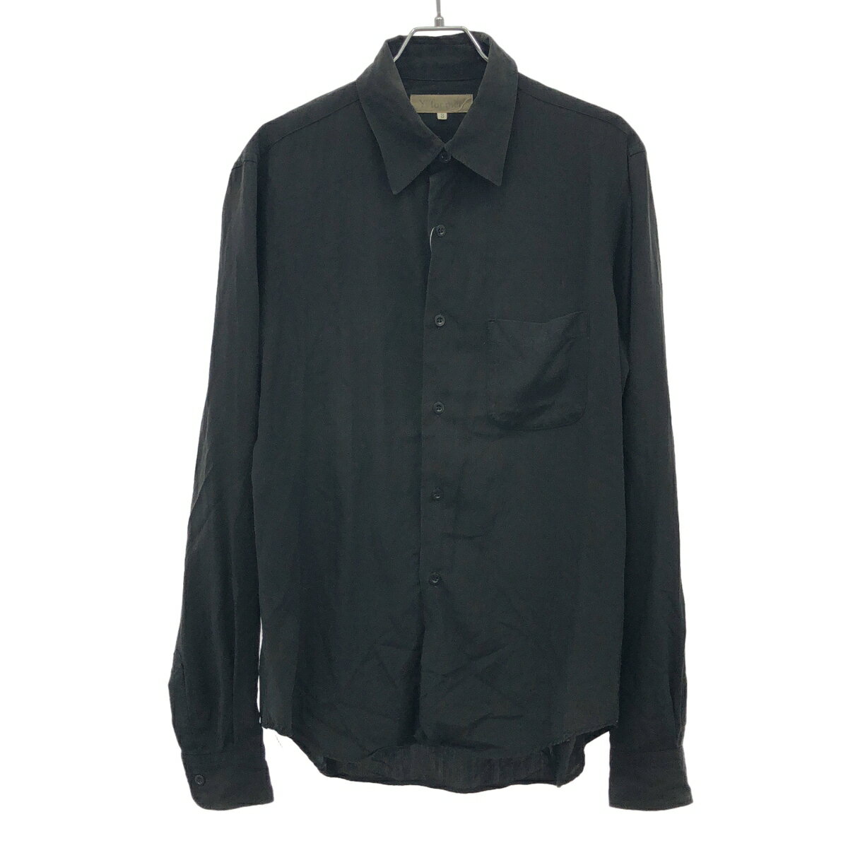 【新品　Y's シャツ】ワイズ ドレスシャツ ネイビー オーバーサイズ LL相当 新品 Y's シャツ】ワイズ ドレスシャツ ネイビー オーバーサイズ LL相当